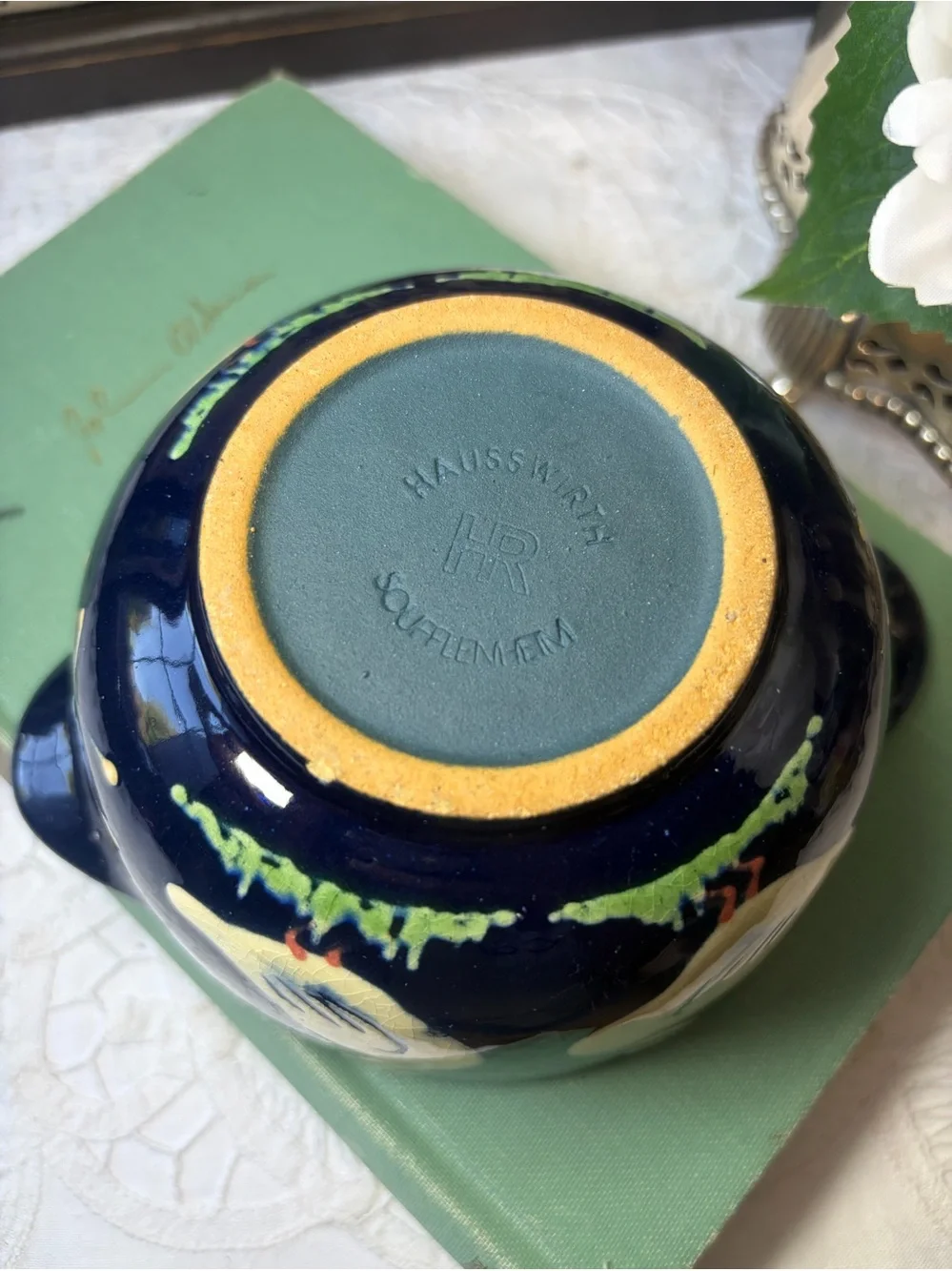 Hausswirth Pottery bowls ducks flowers vintage